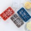 Mini Ice Cube Trays with Lid DIY Summer Drink Baking Mould Square Cake Chocolate 6 Cavity Easy Release Flexible Home