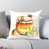 Honey Bee Pot Chibi Pillowcase Polyester Linen Velvet Printed Zip Decorative Home Cushion Cover Wholesale