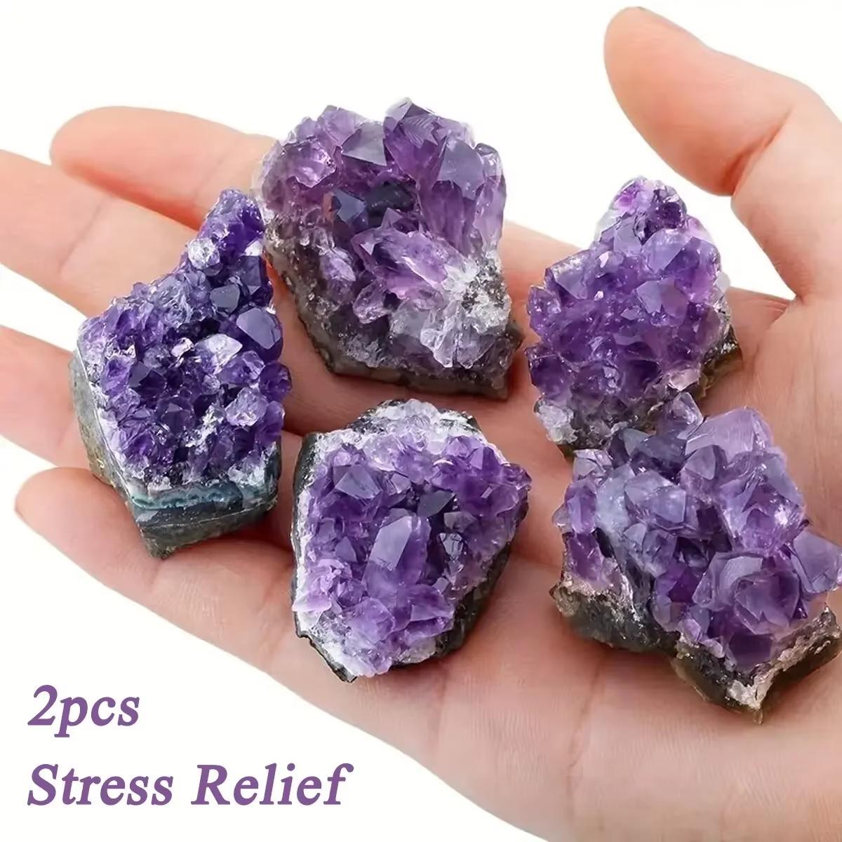 Natural Healing Crystals Raw Amethyst Geode Crystal Cluster Crystal Healing Stones for Home Decor Bulk Crystal