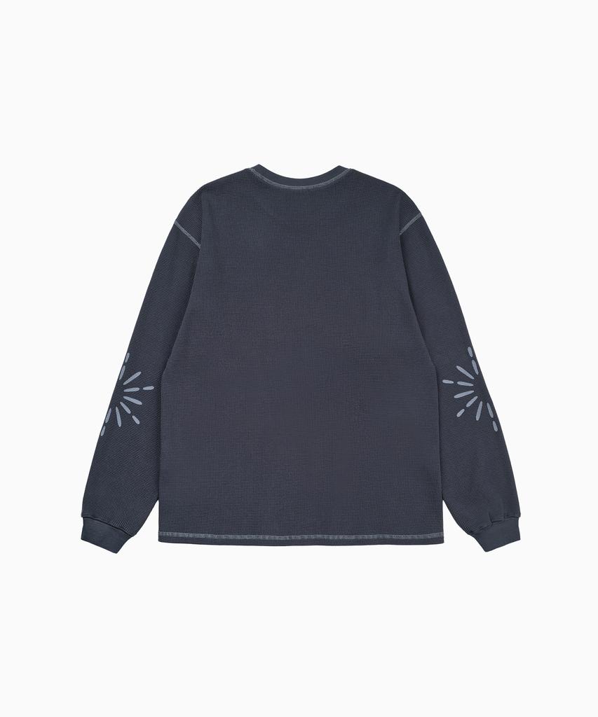 HELLO SUNRISE Sunlight Waffle L/S_Vtg Navy