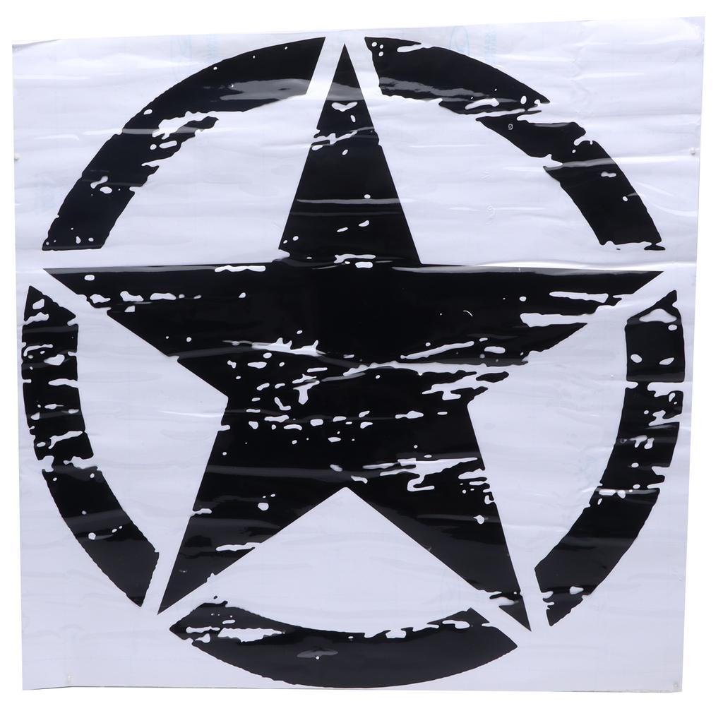 19,7 tum Bilkarossdekal Svart Stjärndekoration för Jeep F150 Wrangler Rubicon JK CJ TJ YJ