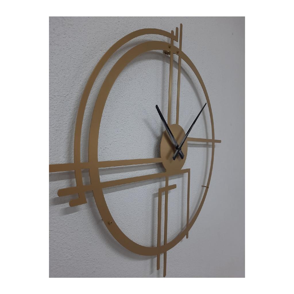 Querencia Metal Black Wall Clock 1.5 Mm Thickness 60x60 Cm
