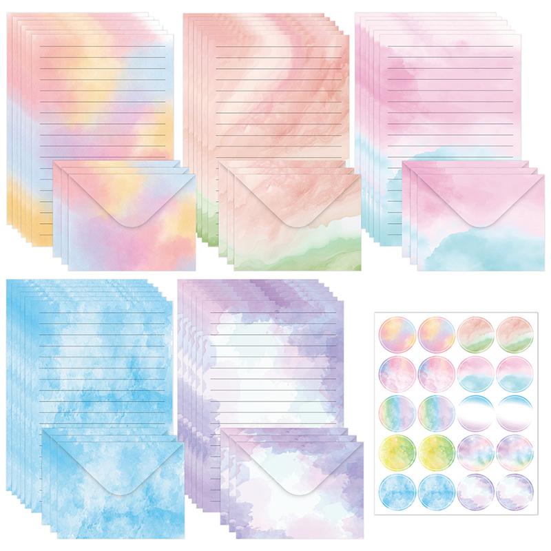 

Набор акварельной писчей бумаги и конвертов 30 шт. Красочная писчая бумага с 15 шт. конвертов. Красивая акварель A7
