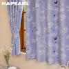 1PC NAPEARL 70-80% Blackout Night Sky Pattern Printed Short Curtain do sypialni, salonu, wystroju domu