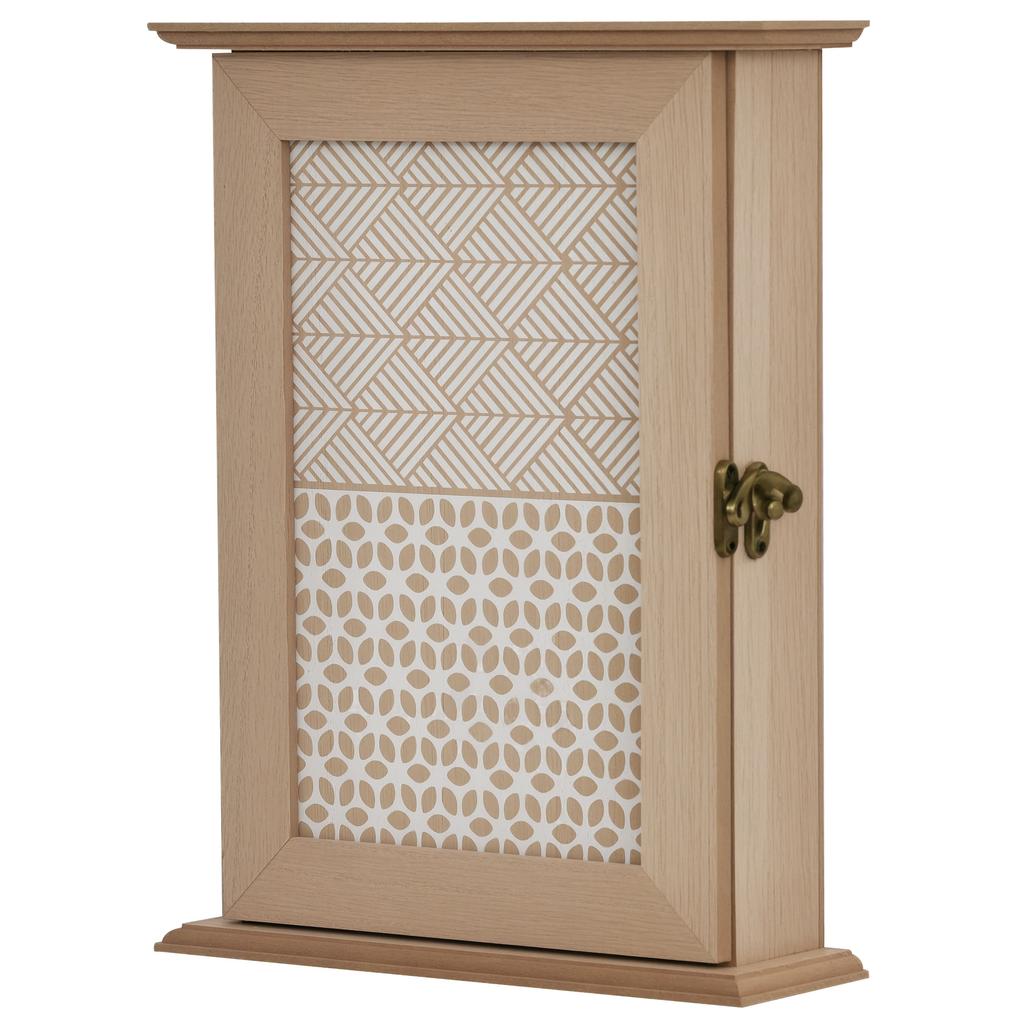 Key Cabinet with 6 Hooks Vintage Style Wooden Wall Furniture for Keys 20x6.5x26.5cm Wood