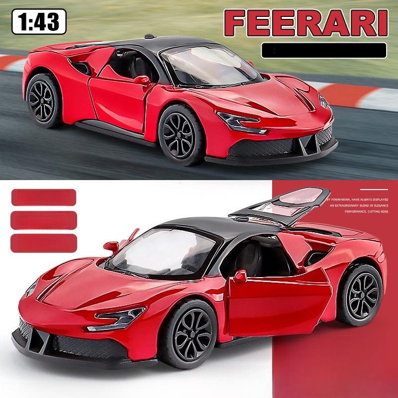 1:43  Alloy car model simulation and rebound small sports car Children's toy car gift collection display