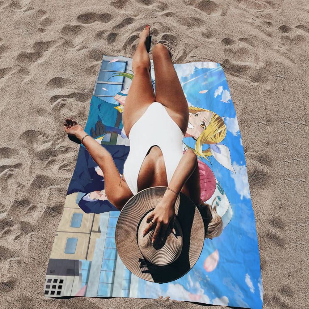 M-Magilumiere Co Ltd Cartoon Bath Towel Microfiber Soft Water Absorbing Breathable For Girl Kids Decorative Cartoon Beach Towel