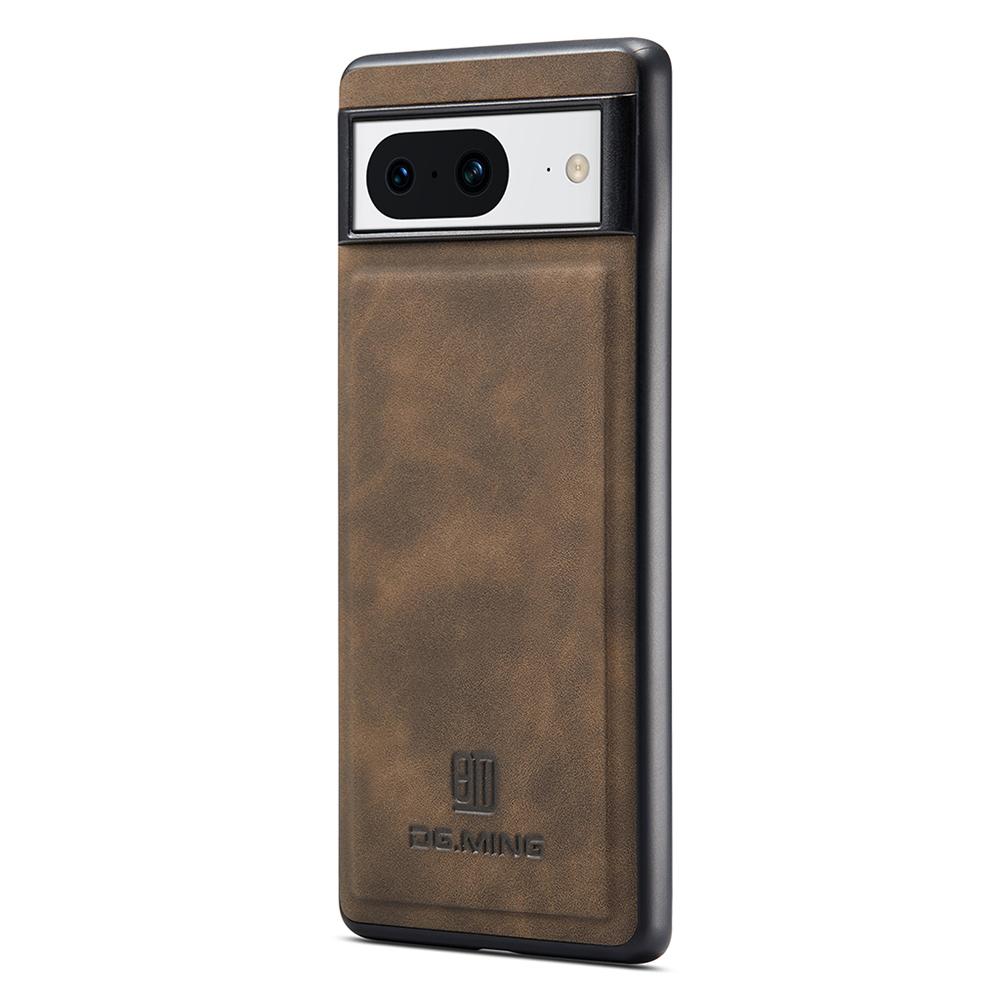 

DG.MING For Google Pixel 8 Case PU Leather Coated PC+TPU Phone Cover Coffee