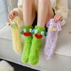 Cartoon Funny Tube Socks Plush Furry Plush Sock Cute Floor Stockings Women  Gifts