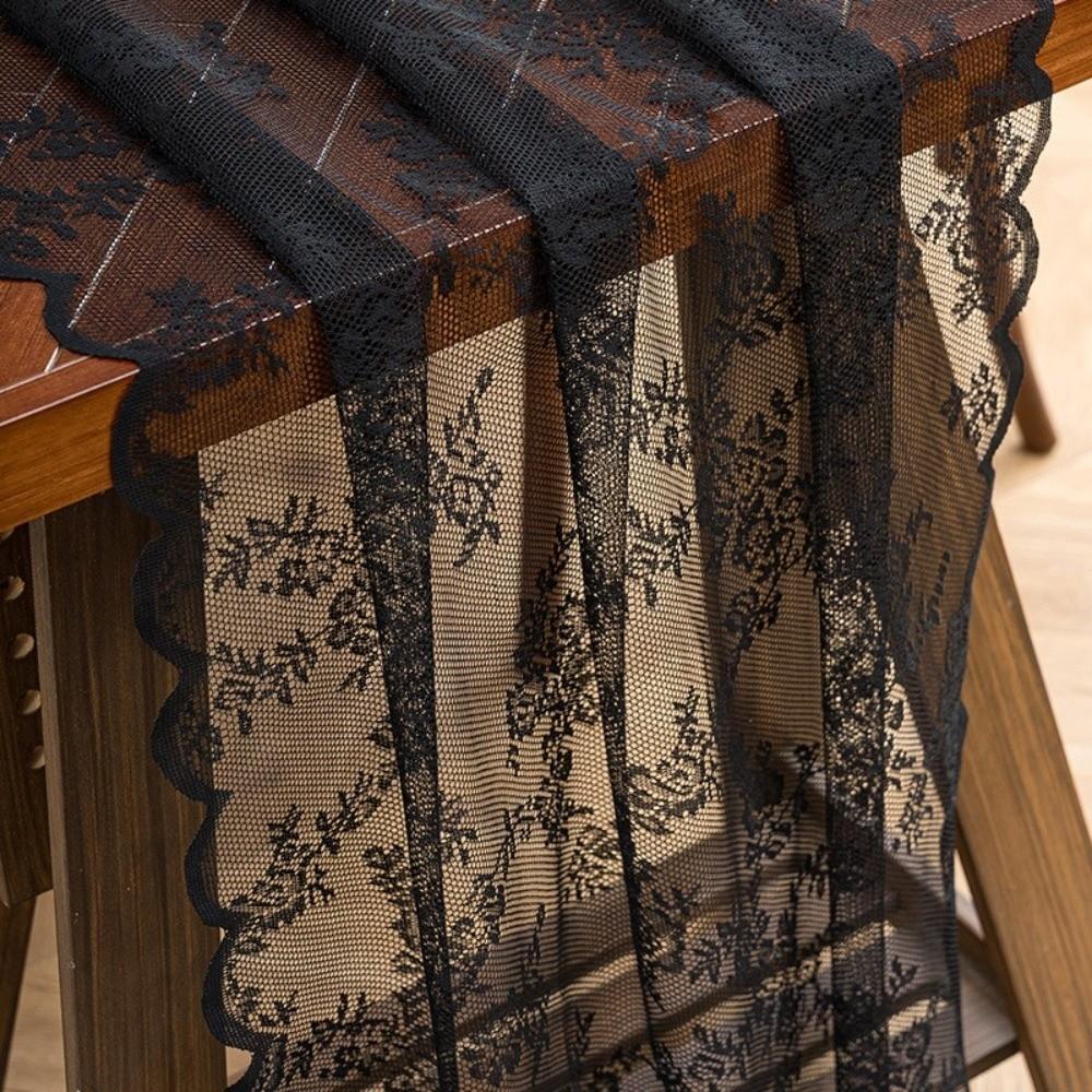 Floral Pattern Lace Table Runner Boho Wedding Table Decor Table Cover  Dressing Table Shoe Cabinet