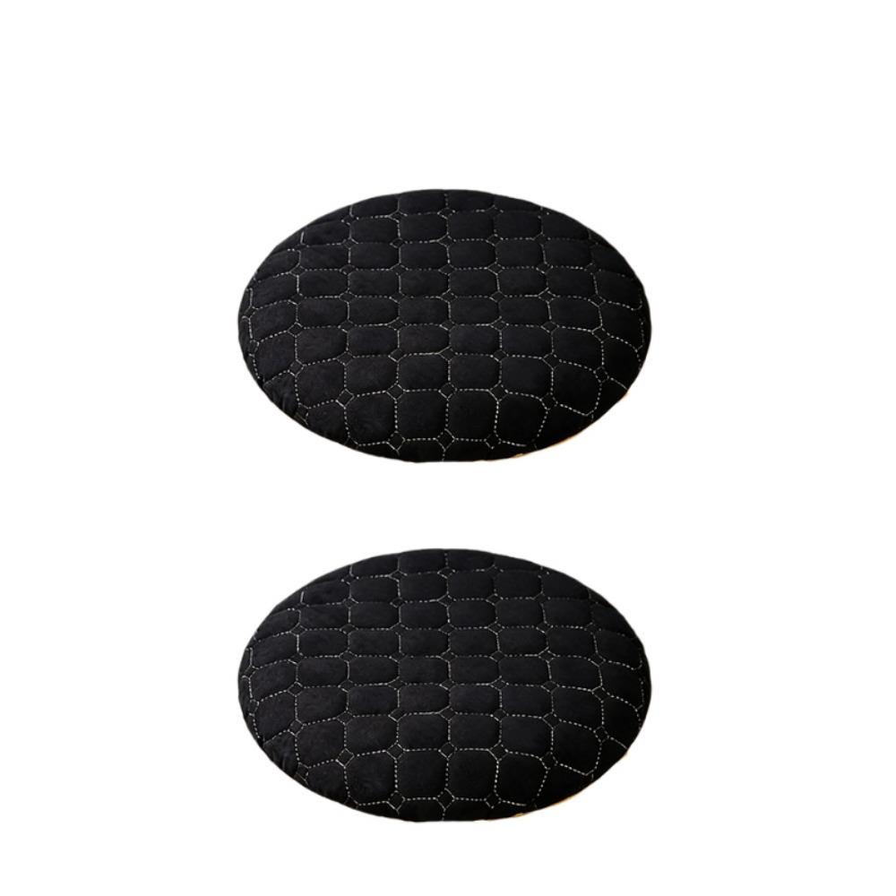 

2 шт. Антигрязевые Толстые Круглые Подушки Универсальные Однотонные Коврики на Сиденья Противоскользящие Мягкий Материал Чехлы для Стульев Барная Стойка чёрный