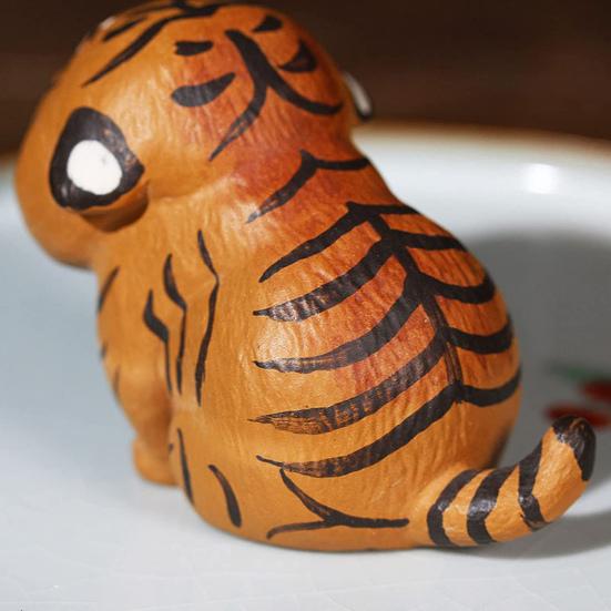 Langlebige Teedekoration in Tigerform, klein, besonders
