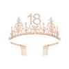 Fashion Alloy Digital Crown With Diamond Tiara 18Th Birthday Party Pearl Alloy Headband
