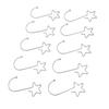 120pcs Star Shaped Christmas Tree Hooks Stainless Steel Decoration Hangers for Easter Halloween Party