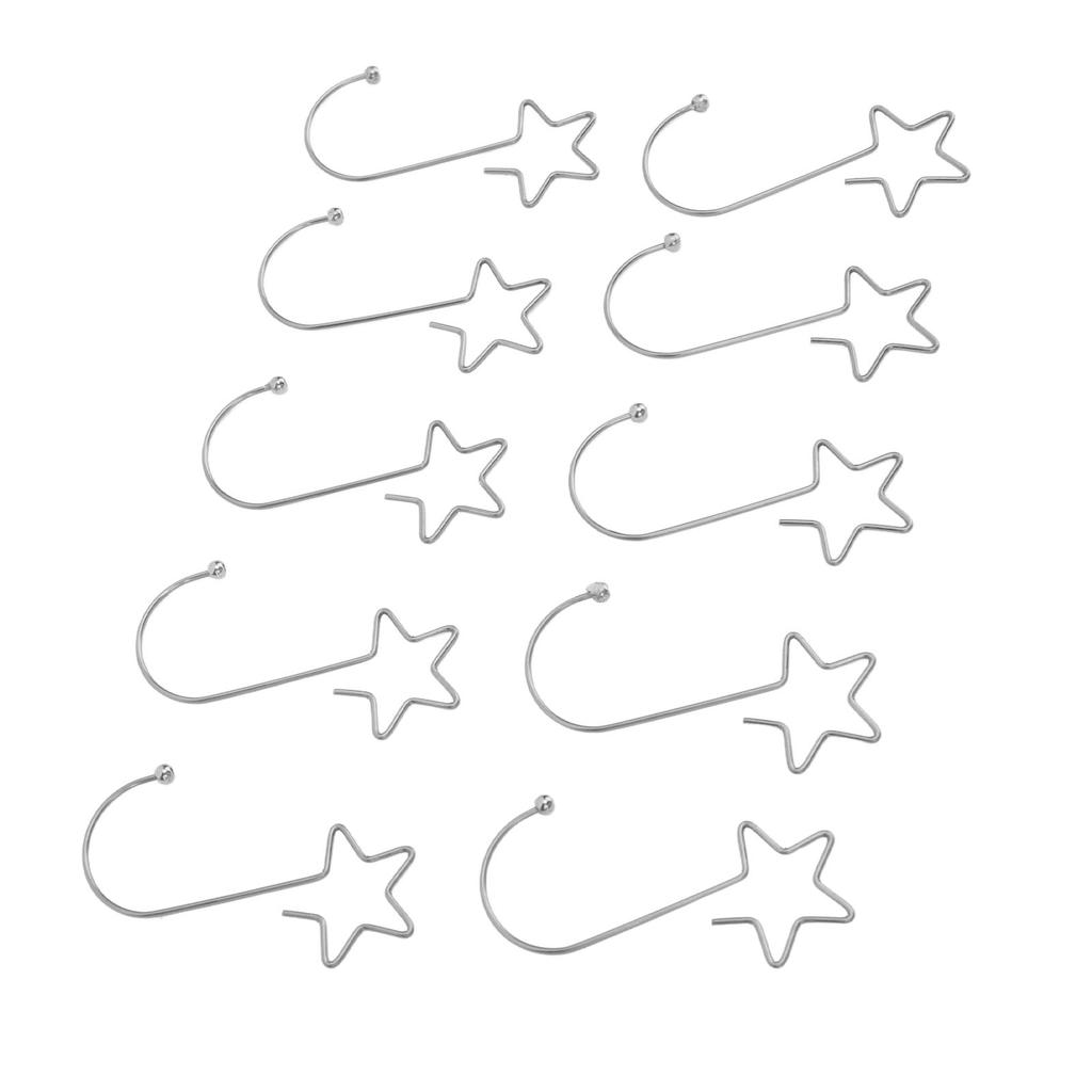 120pcs Star Shaped Christmas Tree Hooks Stainless Steel Decoration Hangers for Easter Halloween Party