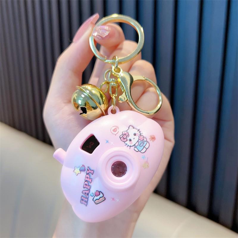 Luminous Cartoon Projector Camera Keychain - Small Gift & Bag Pendant