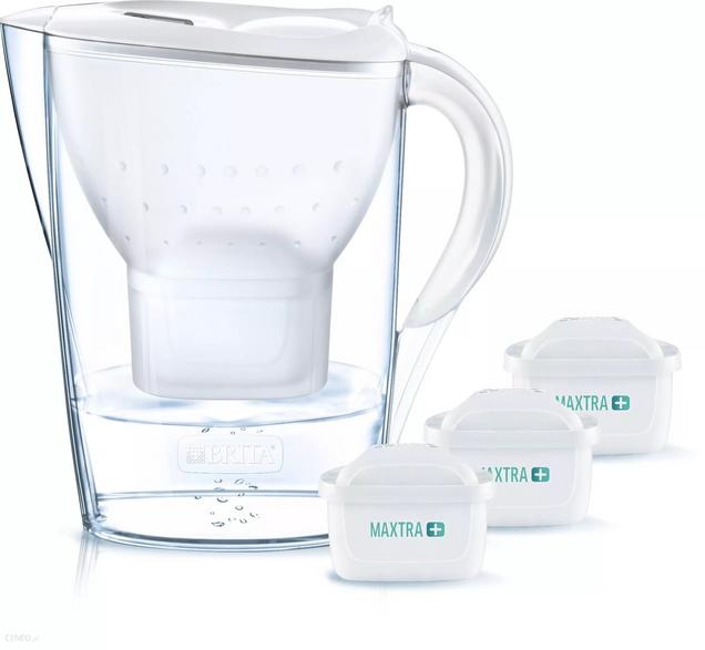 Brita marella xl white filter jug + 3 pure performance pro cartridges