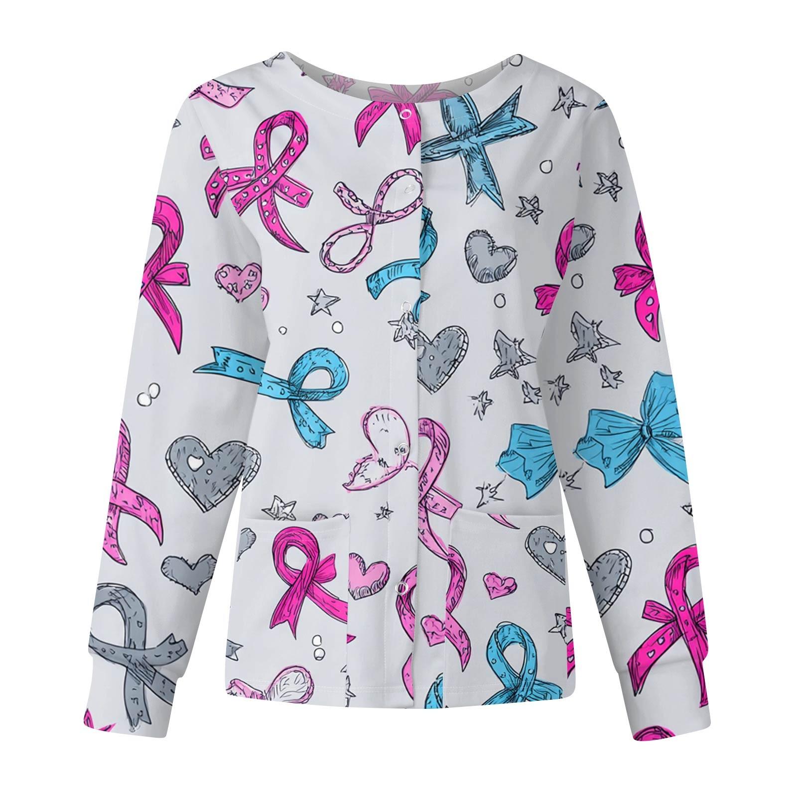 

Женские топы с длинными рукавами и карманами, рабочий воротник-стойка, однобортный защитный комбинезон, куртка, рождественский топ M