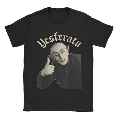 Men Yesferatu Funny Nosferatu Vampire T Shirts Halloween Meme Cotton Merch Funny Short Sleeve Round Neck Tees Graphic T-Shirts