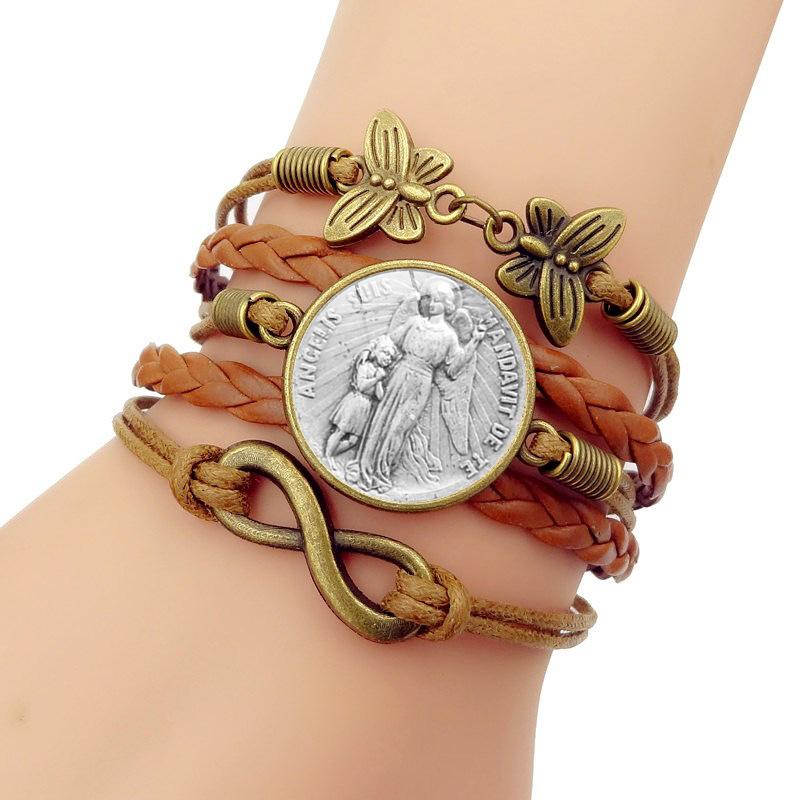 Seven Archangels Trendy Time Gem Bracelet For Women Cartoon Style Character