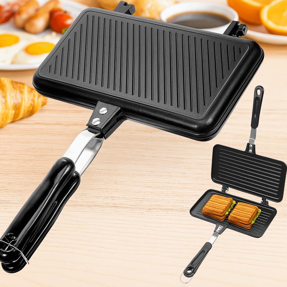 Heat-resistant Breakfast Sandwich Baking Pan Double-Sided Sandwich Maker Toast Frying Pan  Bread