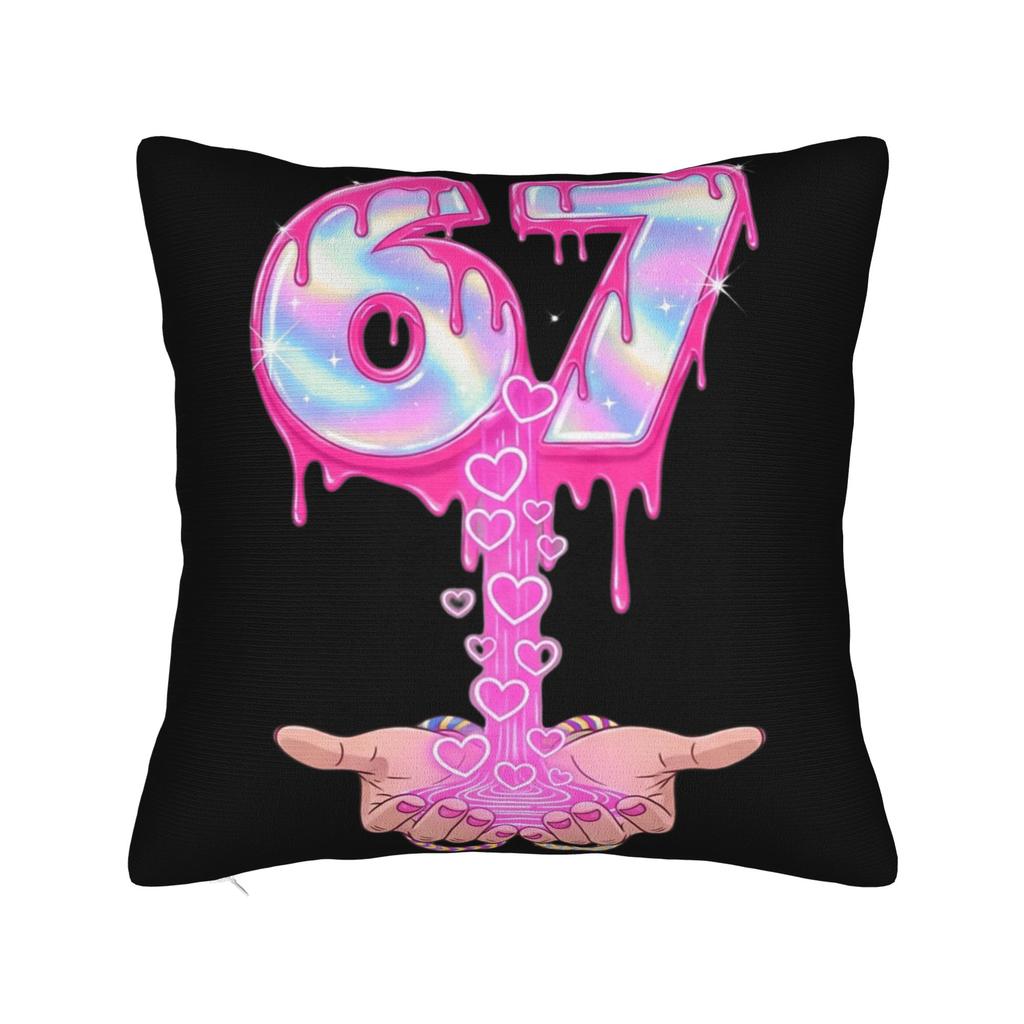 Valentines Day Meme six Seven Heart Pillow Case Design Pillow Cover Kawaii Pillowcases For Couch Sofa Bedroom