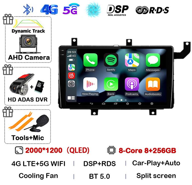 Android 14 Carplay Auto For Toyota Tacoma N300 2015 2016 2017 2018 2019 2020 2021 Car Radio GPS Stereo Multimedia Player BT DSP