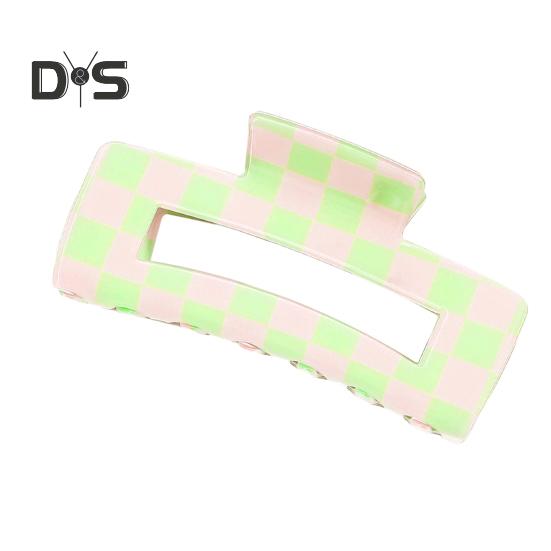 1/4Pcs Women Hair Claws Strong Fixation Plaid Pattern Design Hair Clips Versatile Lattice Hair Accessories