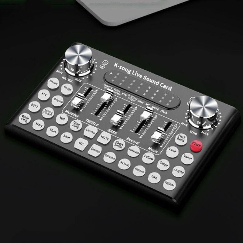 Electric Sound Effects Microphone Mixer Live Broadcast Device for