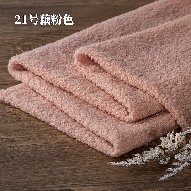 Teddy Plush Fabric Elasticity Soft By The Meter for Toys Pet Nest Cushion Handmade DIY Sewing Faux Lamb Fur Cloth Beige White