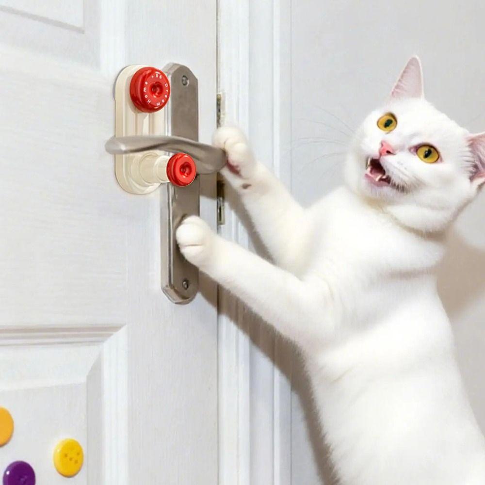 Suction Cup Door Handle Fixed Lock Anti-Theft Easy Installation Baby Anti-opening Door Lock 3-Gear Adjustable Child Safety Lock