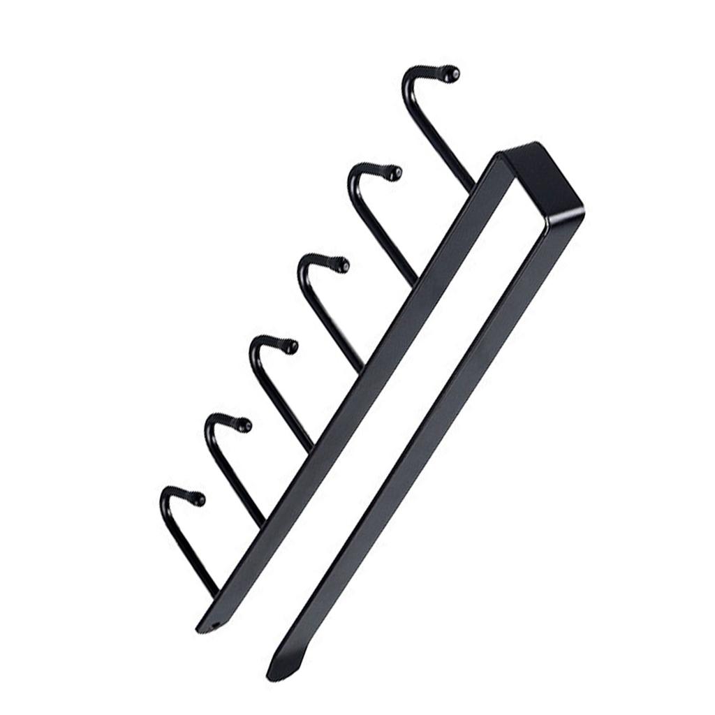 6 Hooks Under Cabinet Hangers No Drilling Under Cabinet Mug Holder Rack Multifunctional Iron Hook