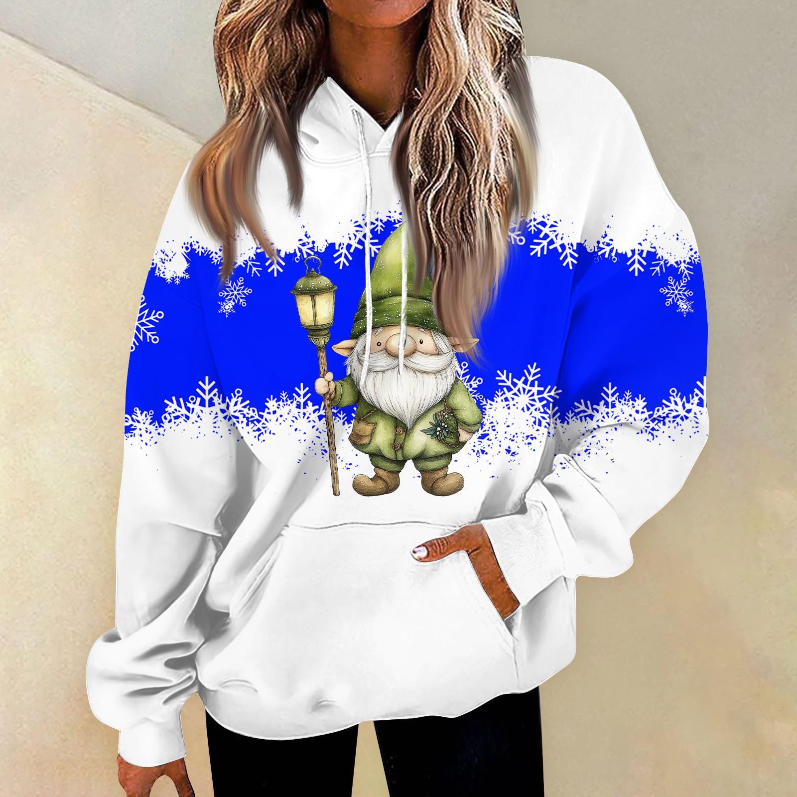 Женские повседневные модные пуловеры с длинными рукавами и принтом — фото 11