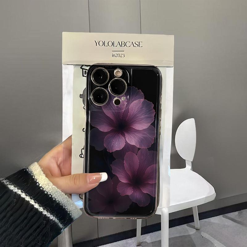 Fortschrittliche Lila Blume Handyhülle Für IPhone 17 16 15 14 13 12 11 Pro Max 16E XR X XS Max 7 8 Plus INS Einfache Weiche Hülle