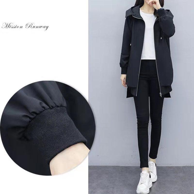 Printemps femmes coupe-vent Boutique veste à capuche manteau décontracté doux et confortable haut Long