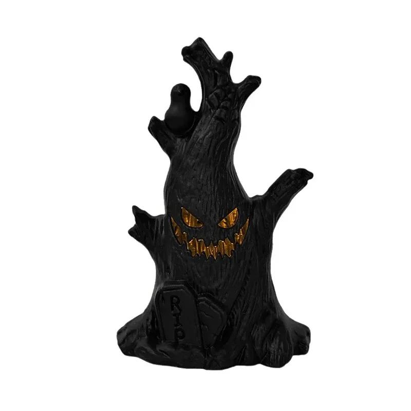 

4/1 шт. Ужас Призрак Дерево Огни Хэллоуин Черный Светящийся Светодиодная Свеча Лампа для Детского Подарка Хэллоуин Вечеринка Атмосфера Украшения Реквизит 1PC