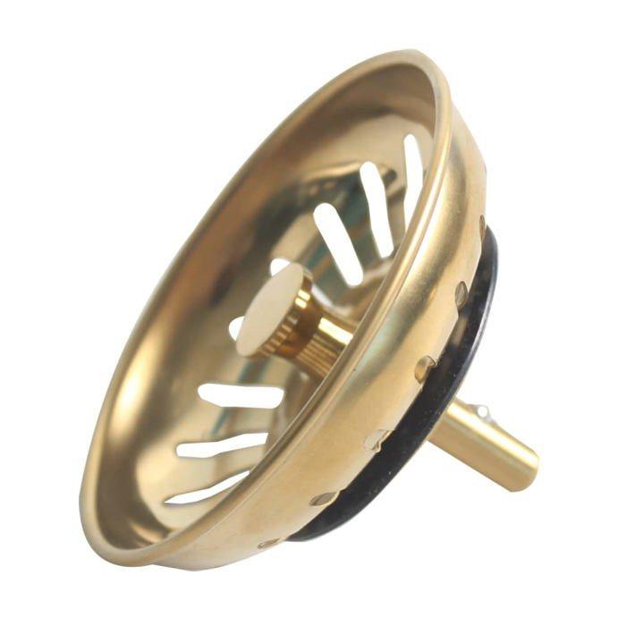 Panier filtrant pour évier - AIMOONSA - QS491C005 - Diamètre 83 mm - Titane doré - Acier inoxydable