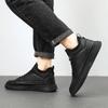 Herren High Top Leder Freizeitschuhe Frühling Neu Bequem Erhöhen Sneaker Leichtgewicht Rutschfest Flats Schuhe Zapatillas De Hombre