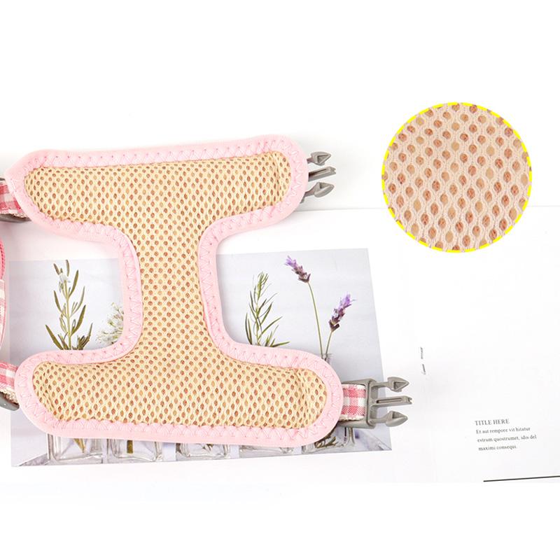 Small Dog Harness And Leash Set Soft Cute Breathable Polyester Mesh Cat Harness For Bichon Teddy Cats Vest Dog Accessories