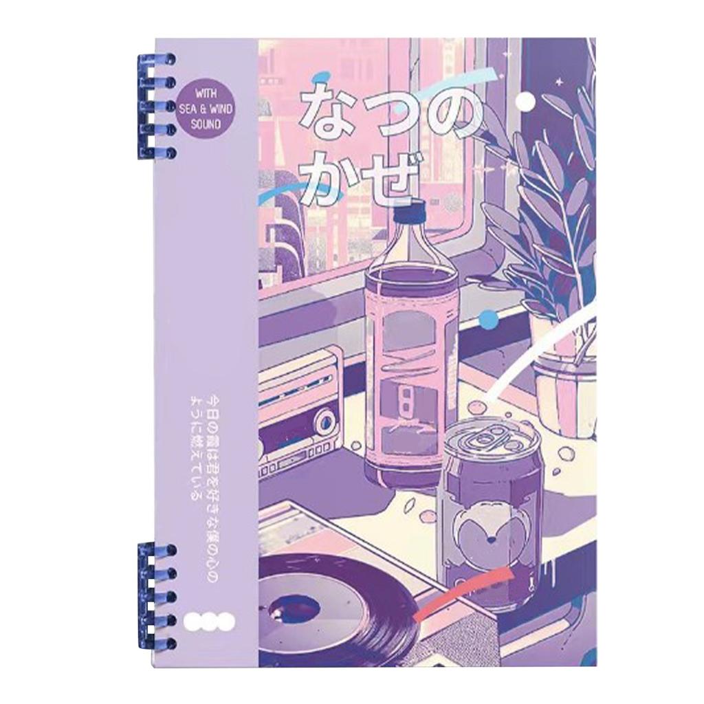 Loose Leaf Notebook 120 Pages Refillable Detachable Ink Proof Thick Paper Spiral Notebook for