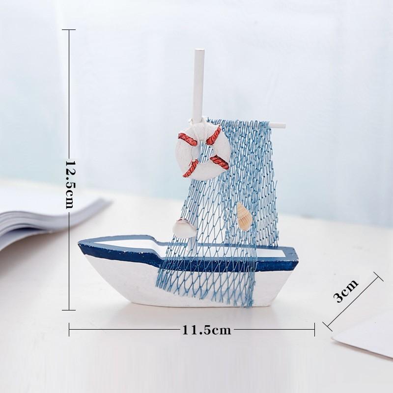 

Морская морская креативная парусная лодка Режим комнаты Декор Статуэтки Миниатюрная маленькая лодка F