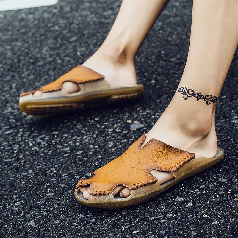 Men's Summer Comfort Shoes New Flip Flops Classic Hollow Out Slippers Casual Indoor Beach Footwear Zapatos Hombre
