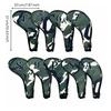 9 Pieces Tough Golf Iron Headcover with Zipper Waterproof