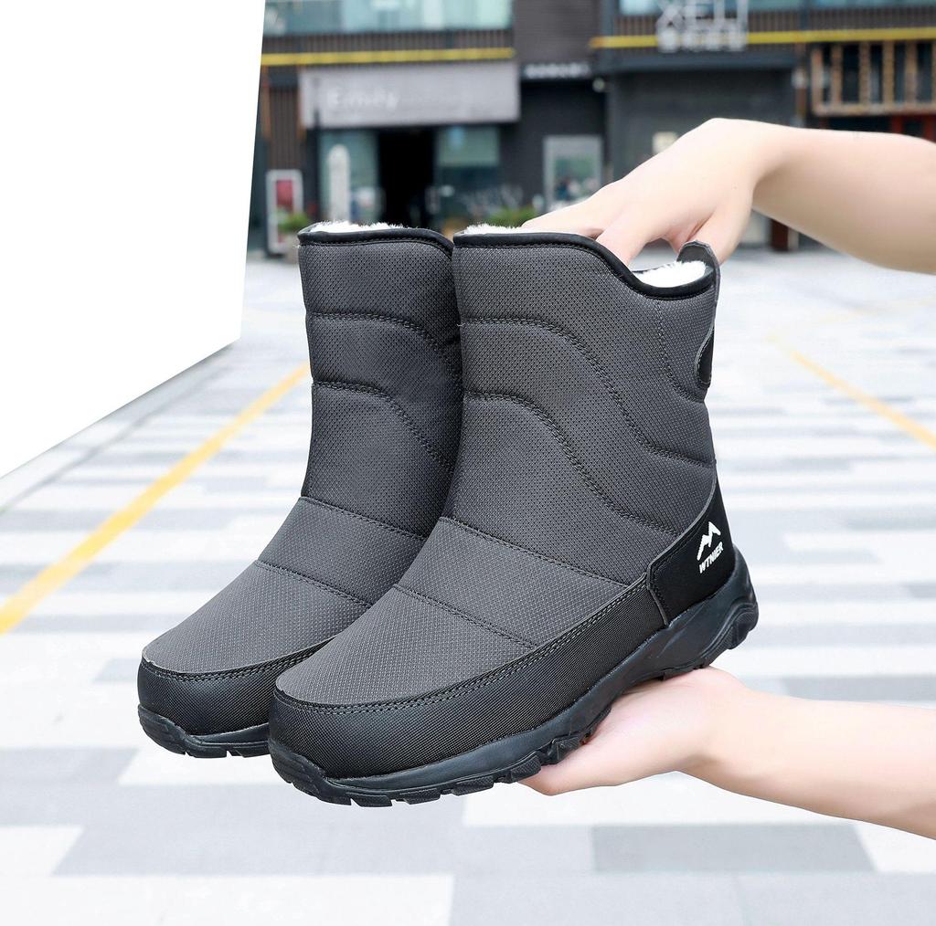 2024 Winter Thickened Non-slip Waterproof Snow Boots for Men, Women & Couples with Plush Lining.