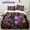 Rider CharactersPattern Bedding Quilt Set  Home Decoration  Gift (1 * duvet cover + 2 * pillowcase  without core)