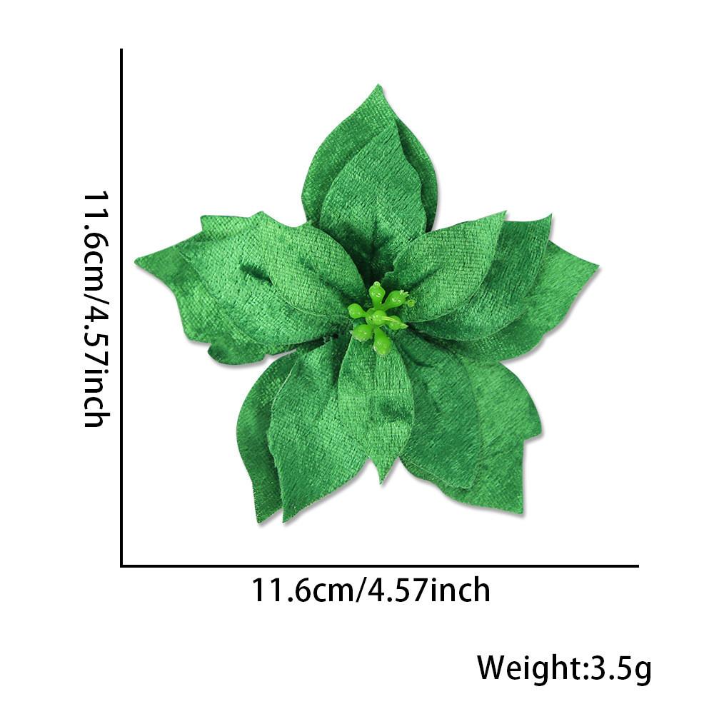 

Восхитительный бархатный набор рождественских цветов 12 см разных цветов для очаровательного праздничного оформления 12cm Green Velvet