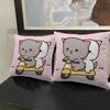 Dakimakura Mochi Pfirsich Katze Weiches Kissen Cartoon Muster Bezug 45x45 für Bett Sofa Auto Heimdekor Dekorative Kissenhülle Anime