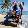 Custom Name Personalized N Nininjago Print Beach Towel, for Trip Camping Beach Party Home Decor, Birthday Gift for Family & Friends
