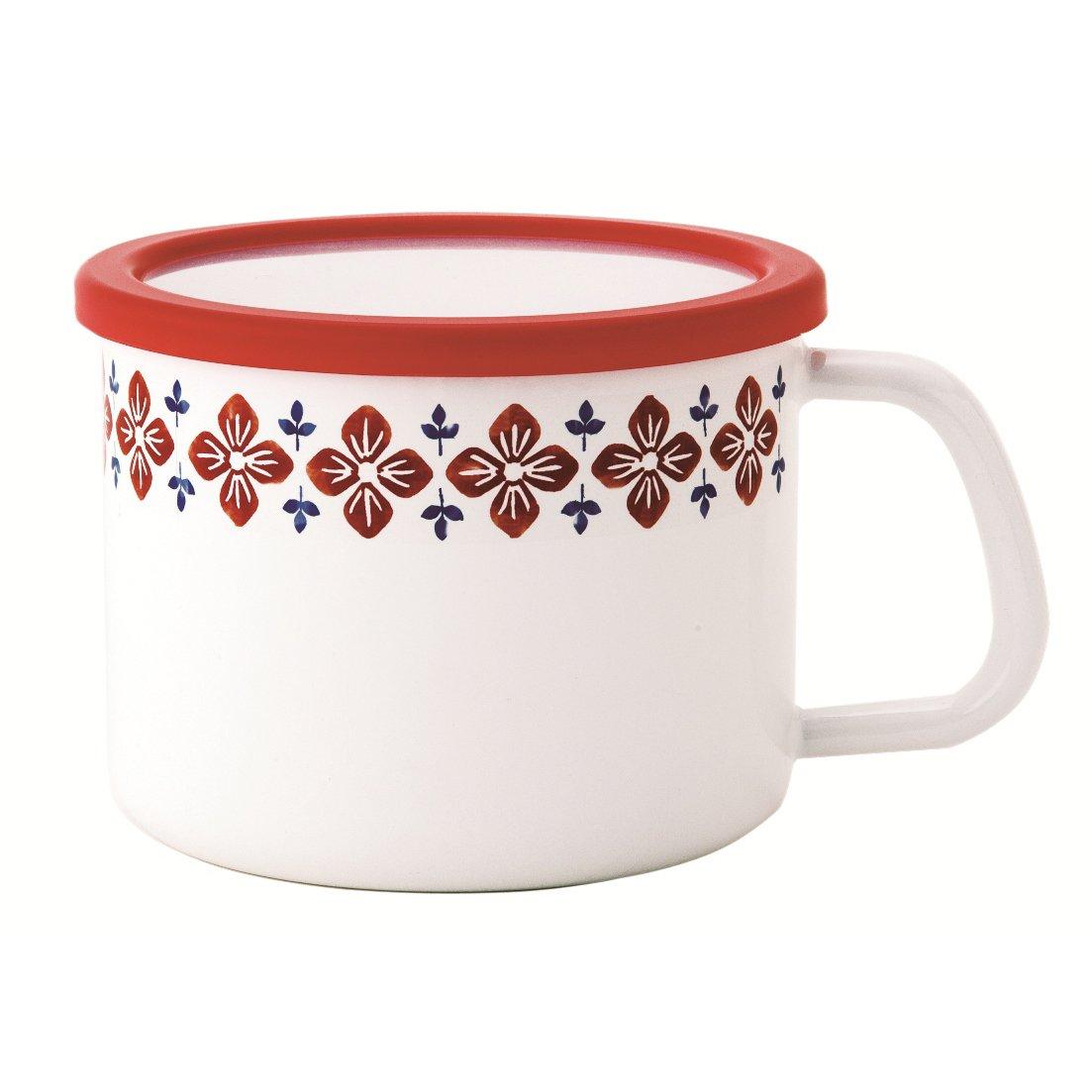 

Эмалированная кастрюля Fuji Kukka 14см Красная CU-14MP R