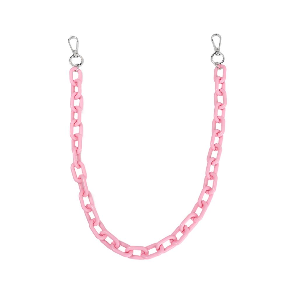 

Pink Green Women Acrylic Chains Clothes Decoration Plastic Punk Style Waist Chains Double Layer Plastic Belts Pants Chains